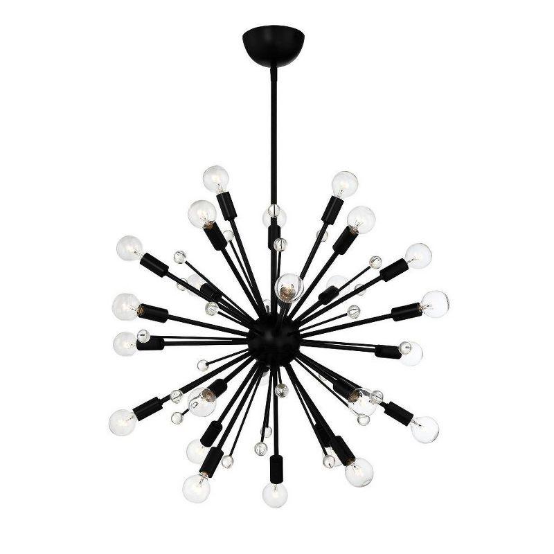 24 Light Metal Dimmable Sputnik Chandelier