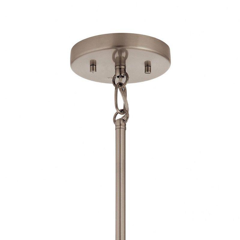 Darton 13.75" 3 Light Convertible Pendant/Semi Flush with Clear Glass in Classic Pewter