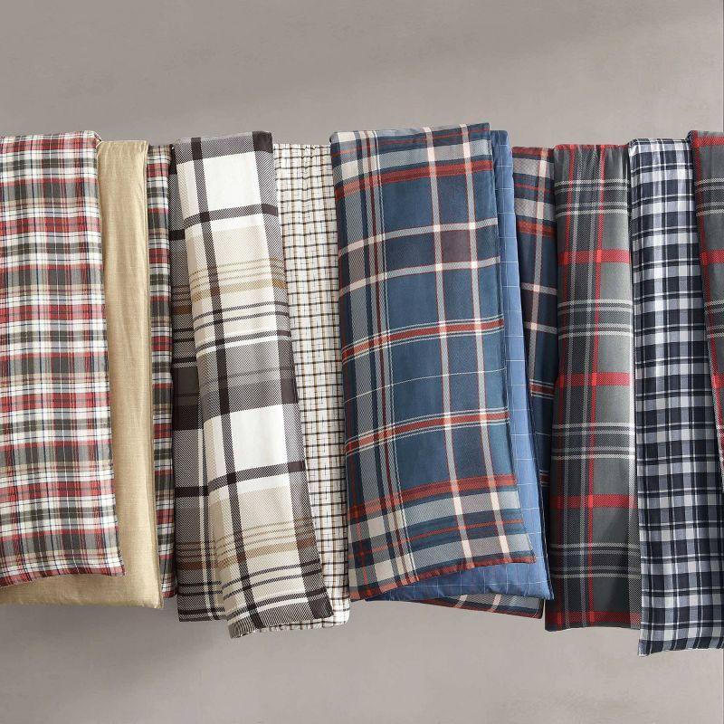 Eddie Bauer Willow Plaid 100% Microfiber Duvet Set Gray