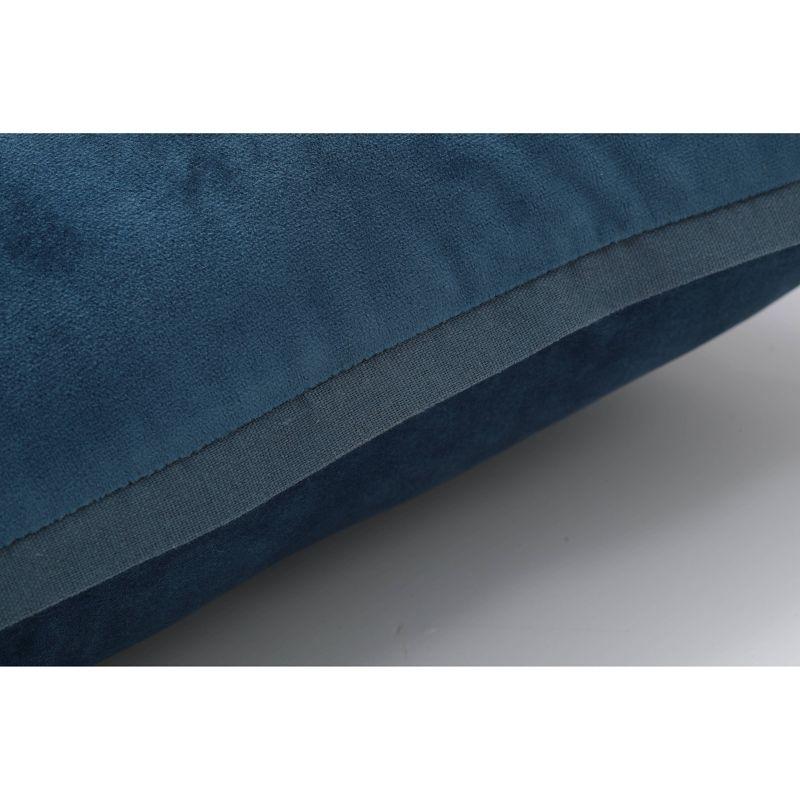 Azure Blue Medium Velvet Down Fill Throw Pillow