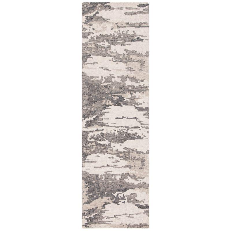 Abstract ABT465 Handmade Indoor Accent Rug - Charcoal/Ivory - 2'-3"x4' - Safavieh