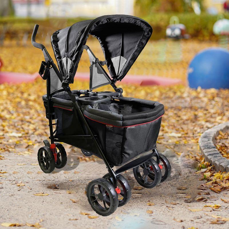 Summer Infant Foldable 4 Wheel Multi-Child Stroller with Storage