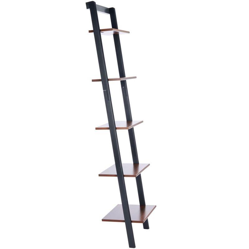 Allaire 5 Tier Leaning Etagere - ETG9400 - Honey Brown/Charcoal - Safavieh