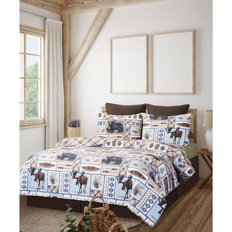 Oaley Lodge Cotton Reversible Quilt Set