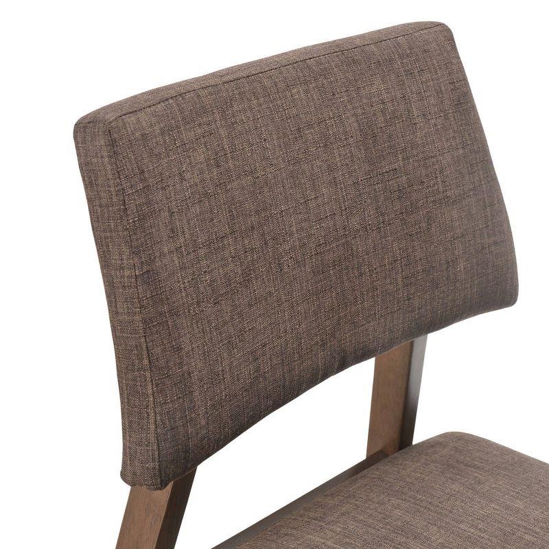 Picket House Furnishings Set of 2 Ronan Standard Height Side Chair Set Walnut: Upholstered, Contemporary Design, Rubberwood Frame