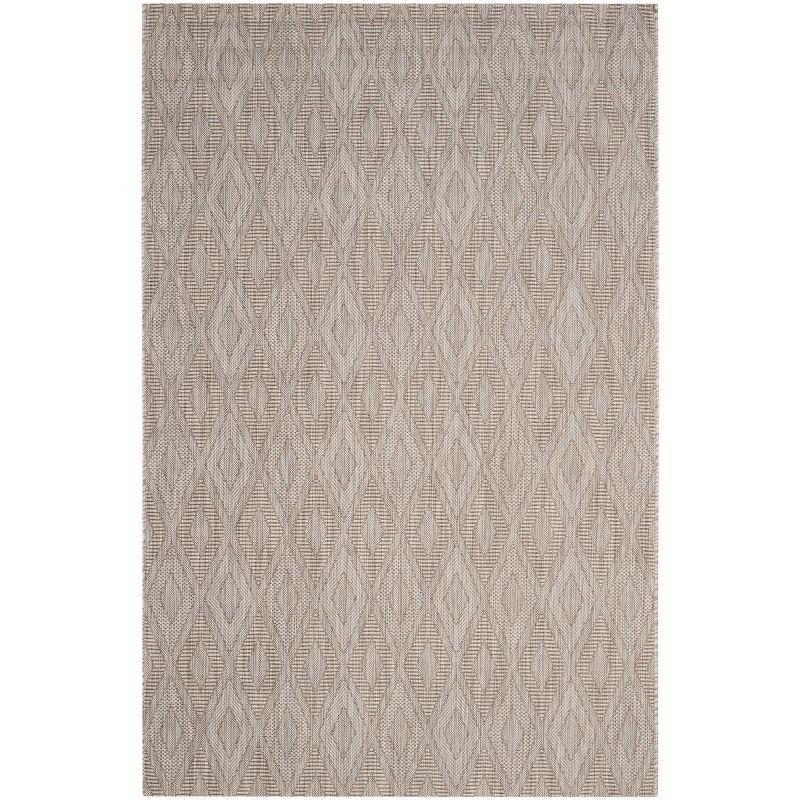 Courtyard CY8522 Power Loomed Indoor and Outdoor Area Rug - Beige/Beige - 4'x5'7" - Safavieh