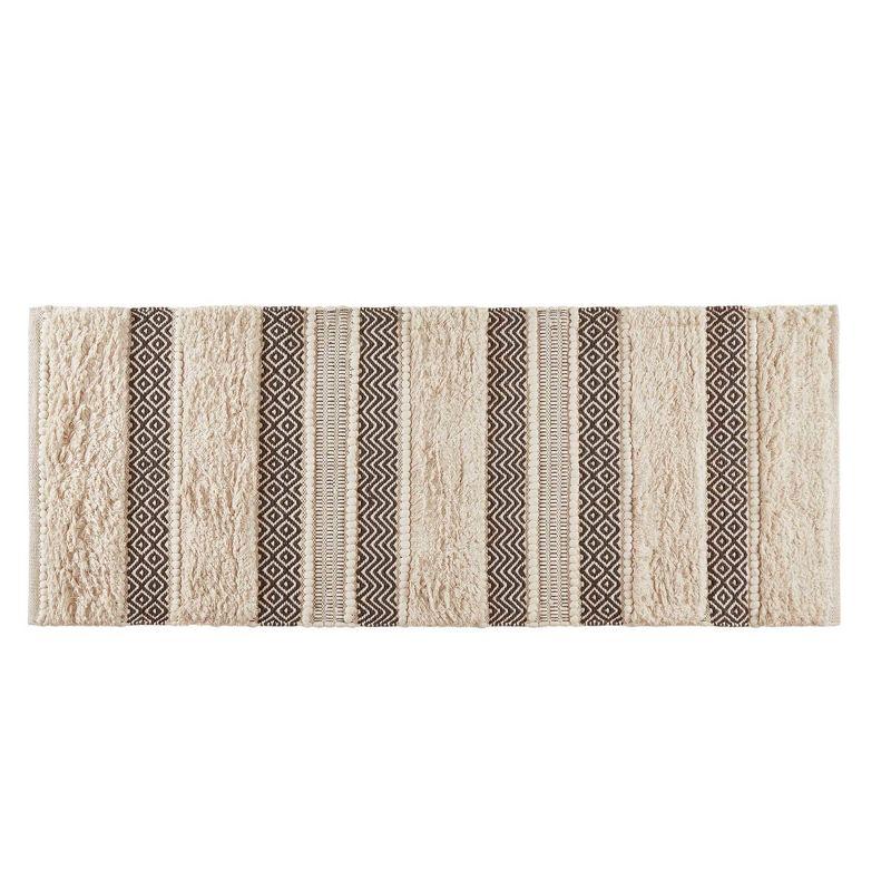 INK+IVY Asher Cotton Blend Bath Rug with Non-Slip Backing