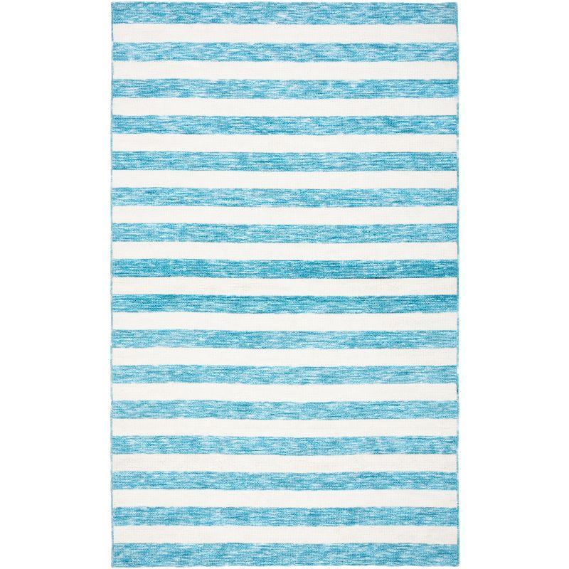 Easy Care ECR115 Power Loomed Machine Washable Indoor Area Rug - Blue/Ivory - 4'x6' - Safavieh
