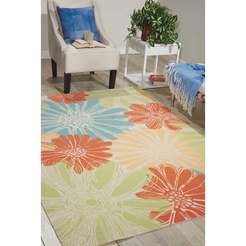 Nourison Home & Garden Ivory Indoor/Outdoor Area Rug RS022 7'9" x 10'10"
