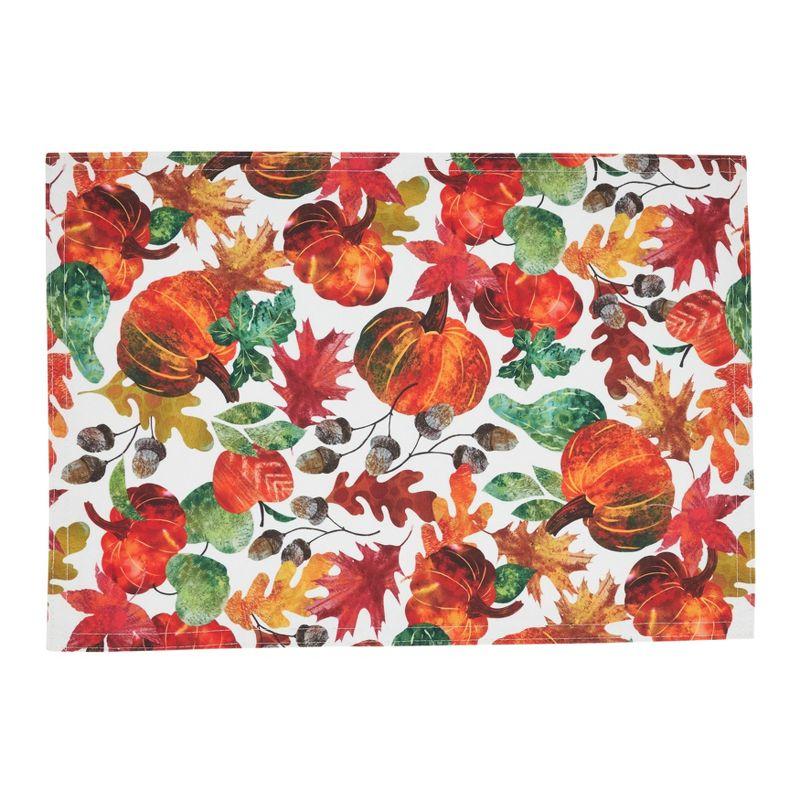 Pumpkin Foliage Fall Fabric Placemats Set of 4