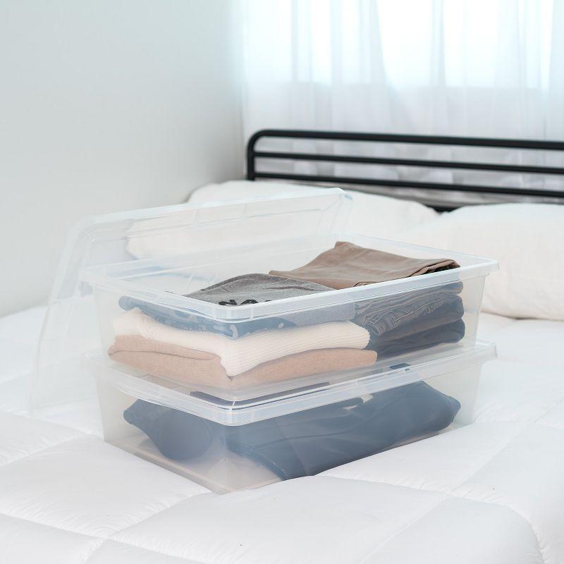 IRIS USA 28 Quart Plastic Stackable Storage Container Bin with Latching Lid