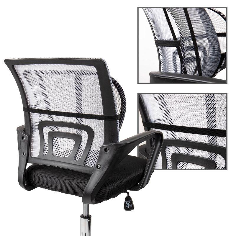 Mind Reader Mind Reader Ergonomic Lower Back Support, Office Chair Cushion Mesh, 15.5"L x 15"W x 5"H, 4 Pack (Set of 4)