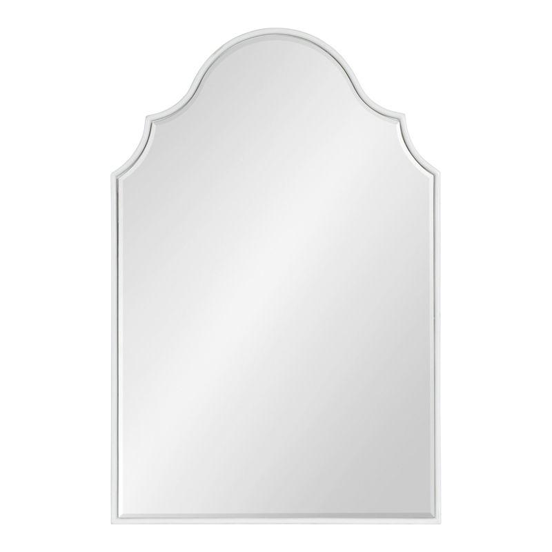 Kate and Laurel Leanna Framed Arch Wall Mirror, 20x30, White