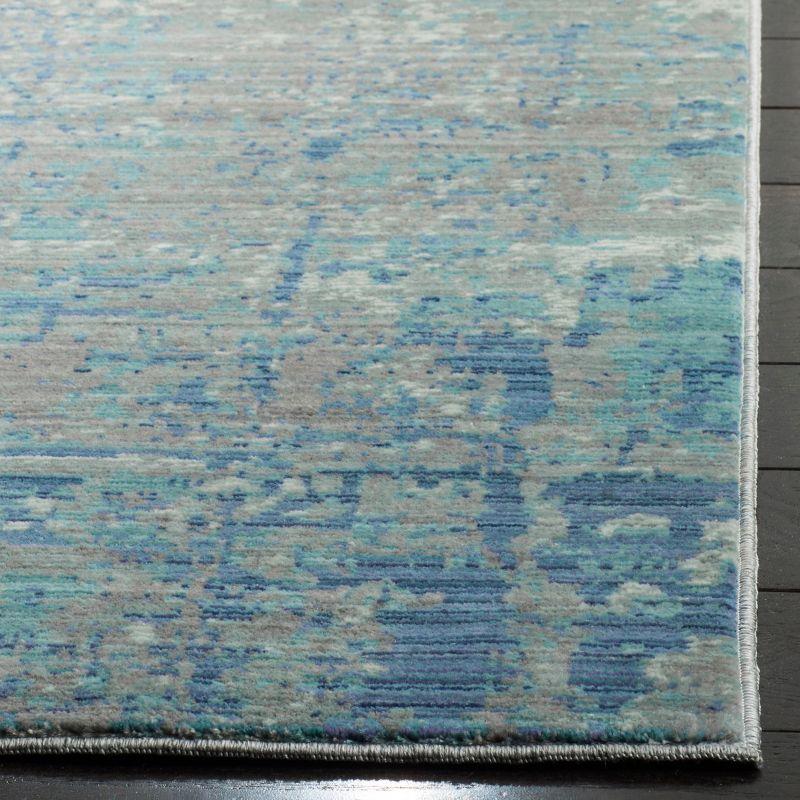 Mystique MYS971 Power Loomed Area Rug - Light Blue/Multi - 6'7"x6'7" - Safavieh.