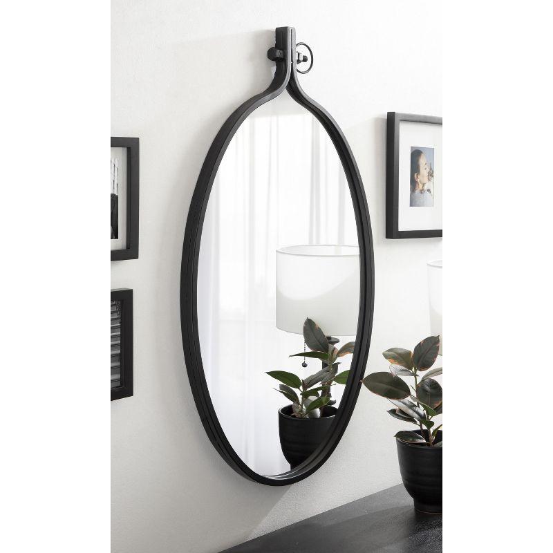 Kate and Laurel Yitro Metal Framed Wall Mirror, 20x34, Black