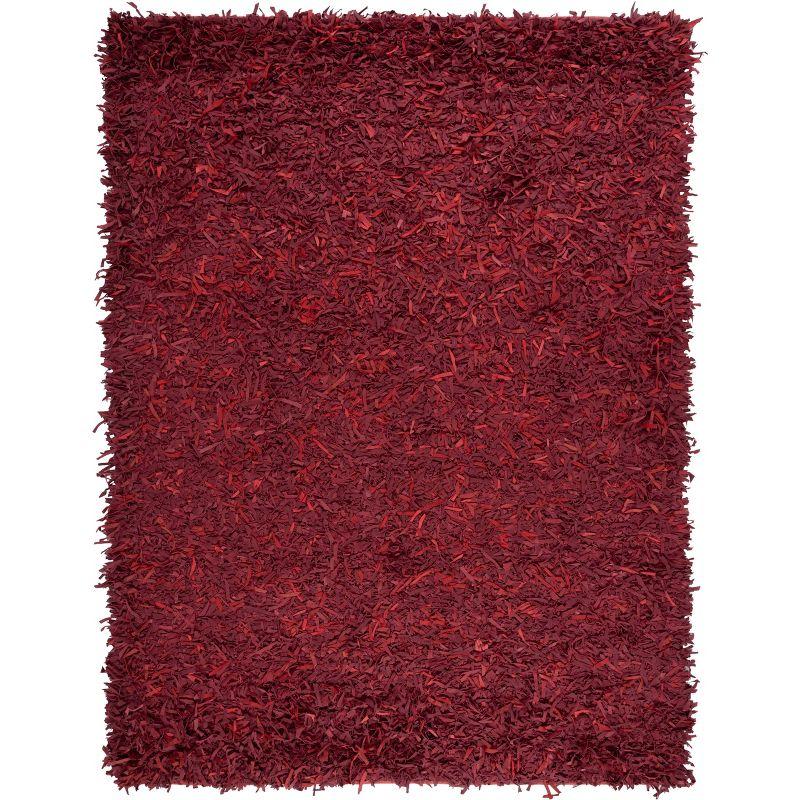 Schaefer Handwoven Leather Solid Color Rug