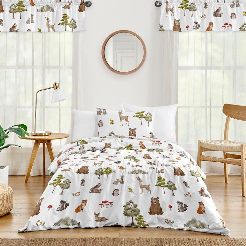 Watercolor Woodland Forest Animals Twin Comforter Set by Sweet Jojo Designs