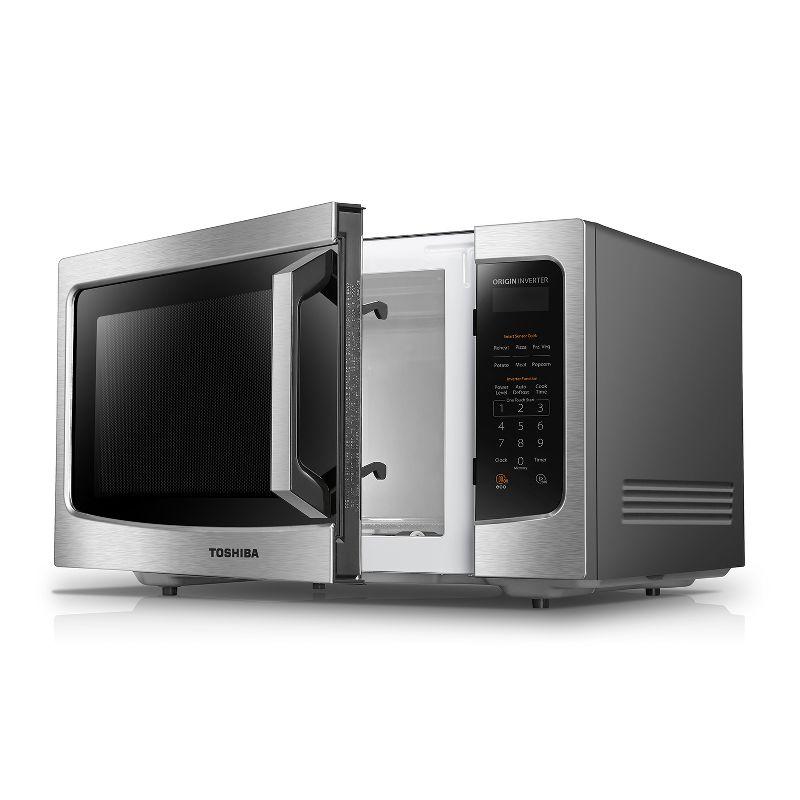 Toshiba TOSHIBA 1.6 Cu.ft Countertop Microwave Oven, Inverter, Smart Sensor, 13.6" Turntable, 1250W, Silver ML-EM45PIT(SS)