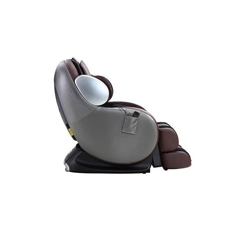 Luxurious Black Faux Leather 46" Massage Recliner with Metal Base