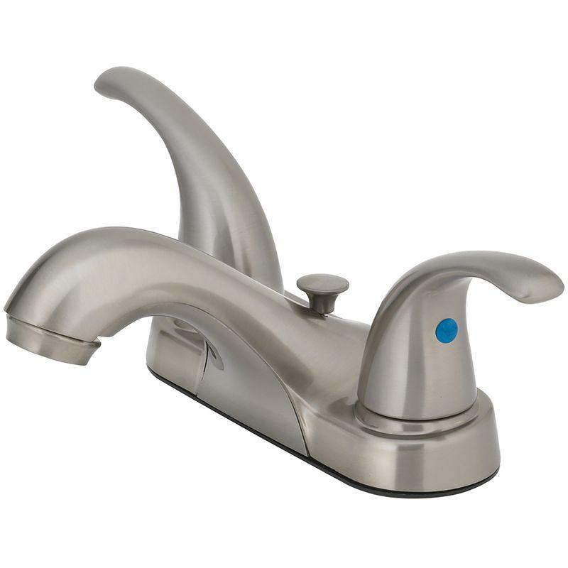 OakBrook Brushed Nickel 4" Centerset 2-Handle Bathroom Faucet