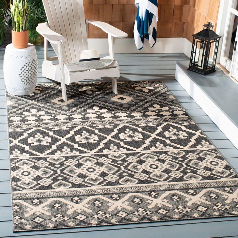 Veranda Grey/Beige Square Synthetic Easy-Care Area Rug