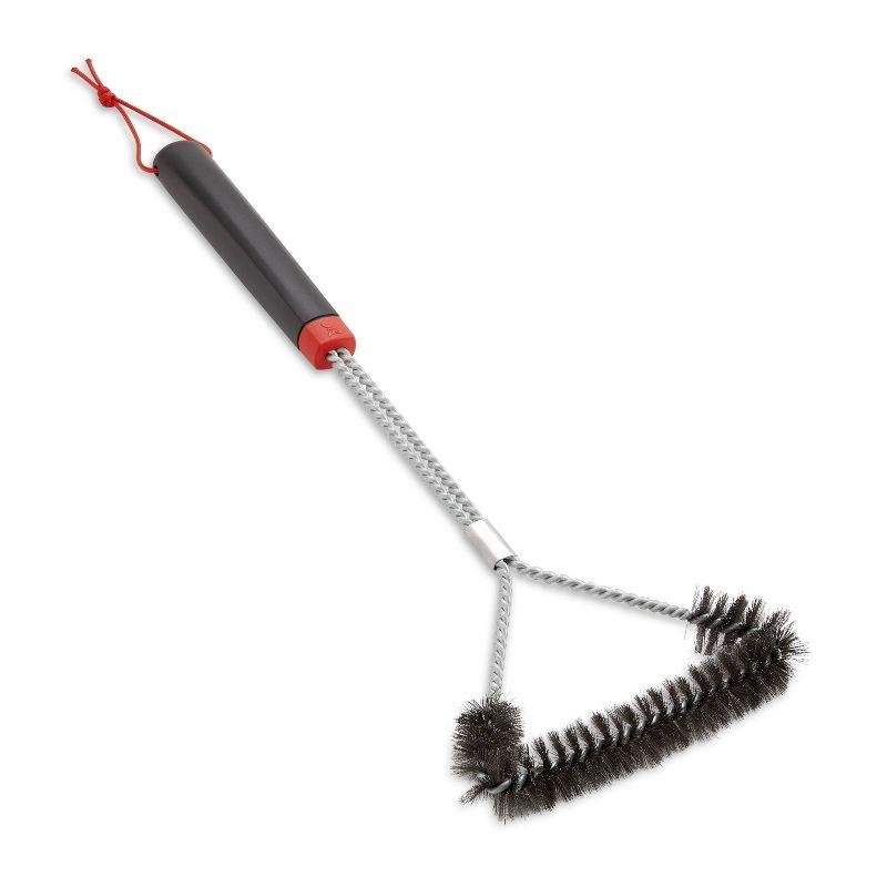 Weber 18" Three-Sided Grill Brush Black