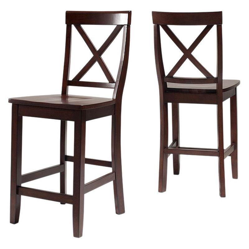 2pc X-Back Counter Height Barstools - Crosley