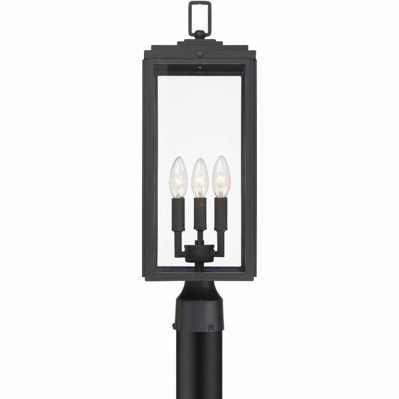 Crystorama Lighting Byron 3 - Light Post Light in  Matte Black