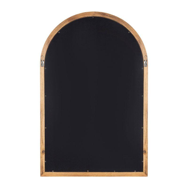 20"x30" Hatherleigh Arch Wood Wall Mirror Rustic Brown - Kate & Laurel All Things Decor