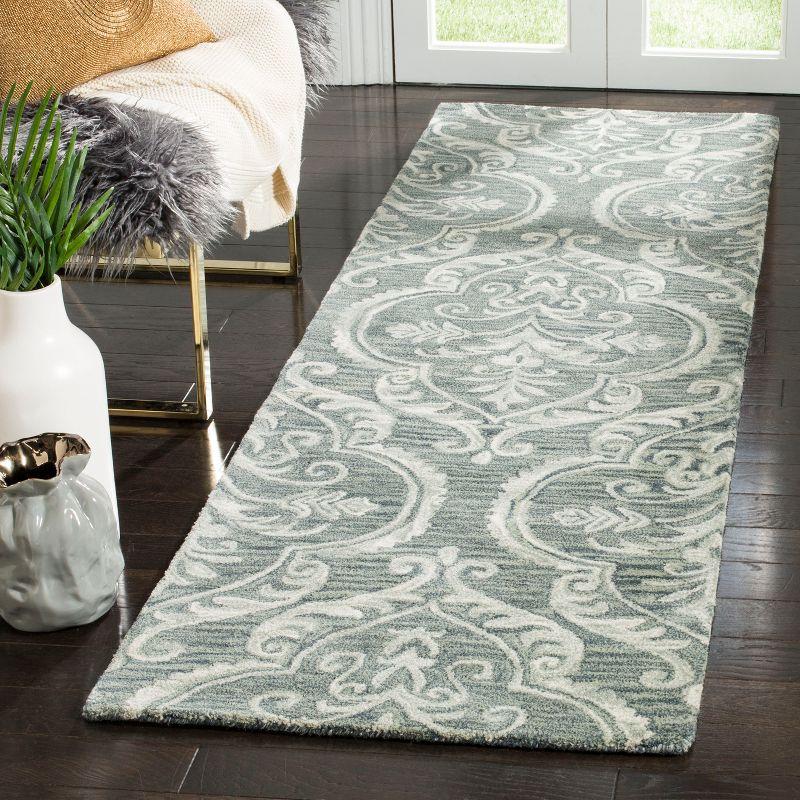 Blossom BLM603 Hand Tufted Runner Rug - Blue/Sage - 2'3"x8' - Safavieh.