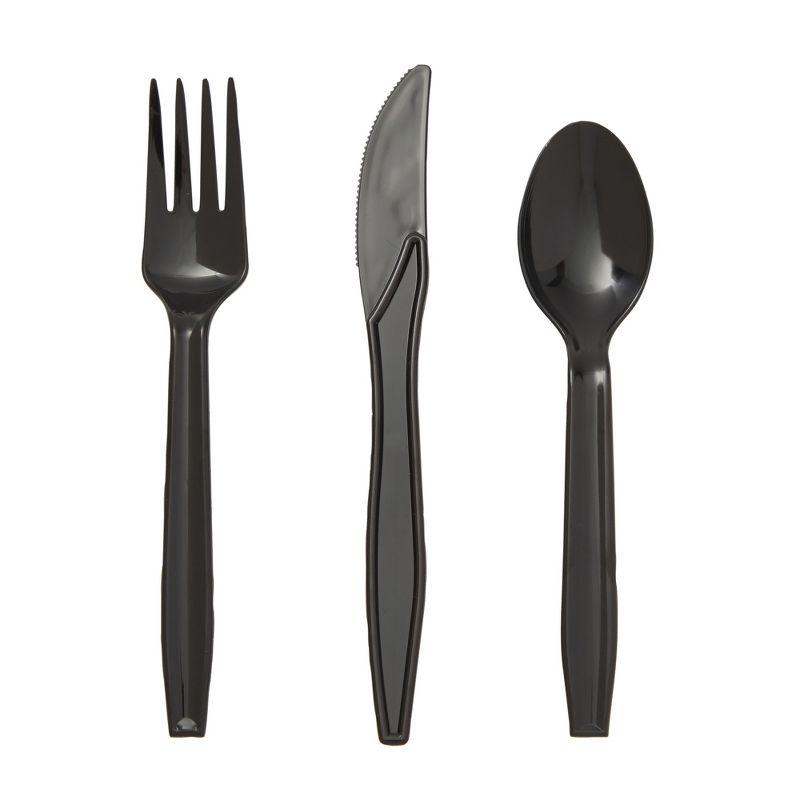 Blue Panda 144 Pieces Full Moon Halloween Party Supplies, Paper Plates, Napkins, Cups, Cutlery for Spooky Gatherings (Serves 24)