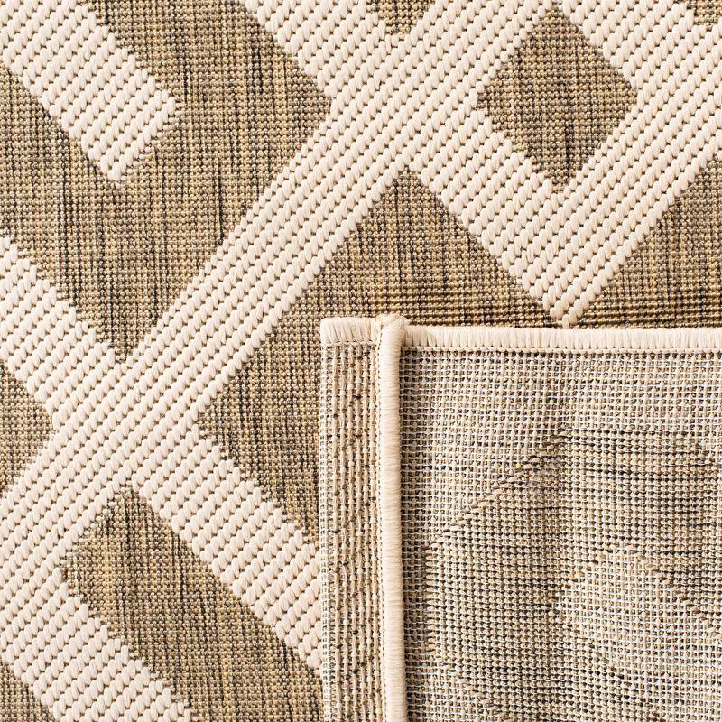 Courtyard CY6915 Power Loomed Indoor and Outdoor Accent Rug - Brown/Bone - 2'7"x5' - Safavieh