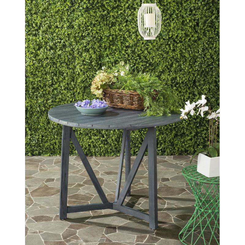 Cloverdale Round Table - Indoor/Outdoor - PAT6733 - Ash Grey - Safavieh