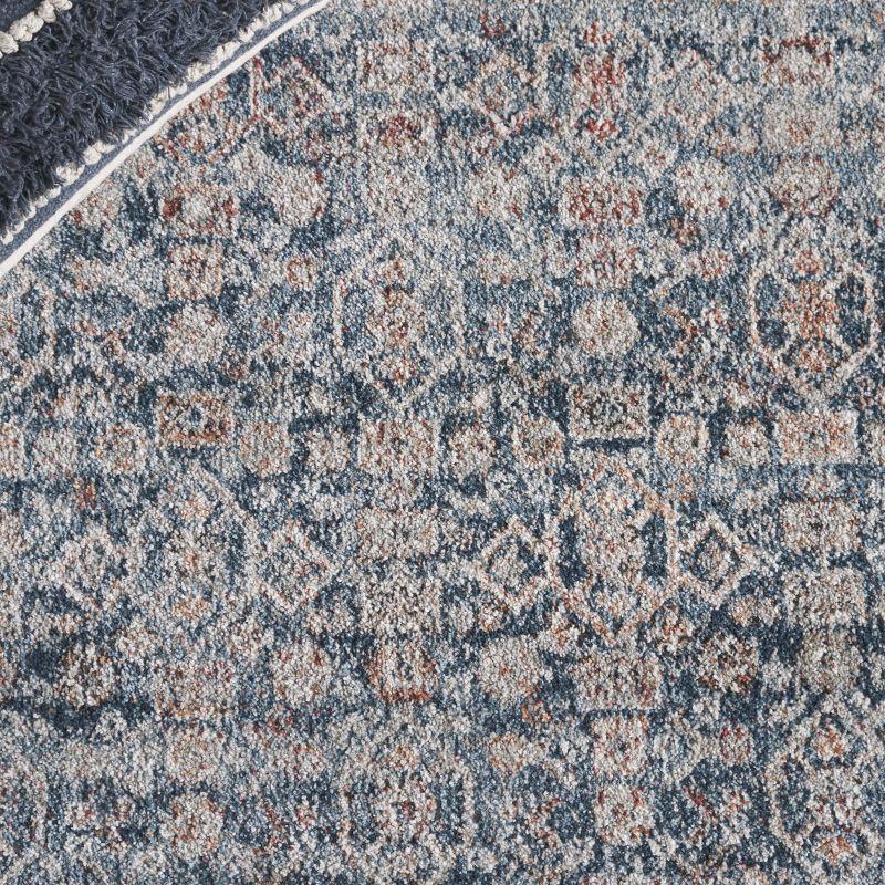 Vintage Tabriz VTA202 Power Loomed Indoor Area Rug - Blue/Rust - 4'x6' - Safavieh