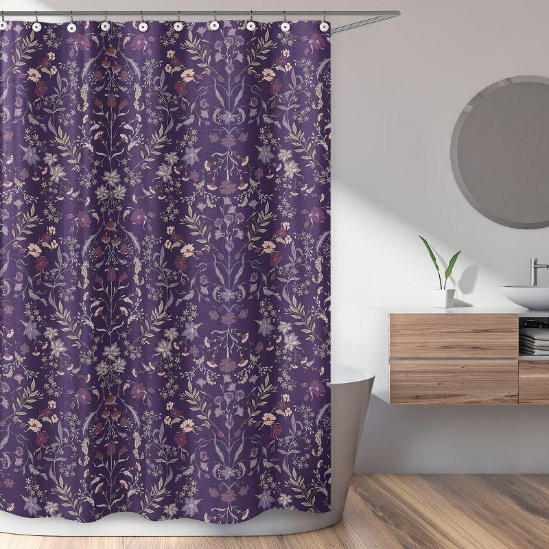 Sweet Jojo Designs Boho Floral Wildflower Plum Purple Single Shower Curtain by Sweet Jojo Designs