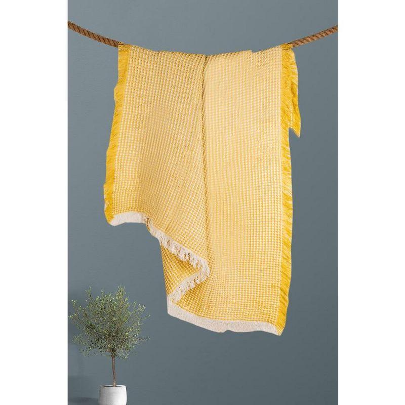 Eros Throw Blanket, Mustard, 50X60