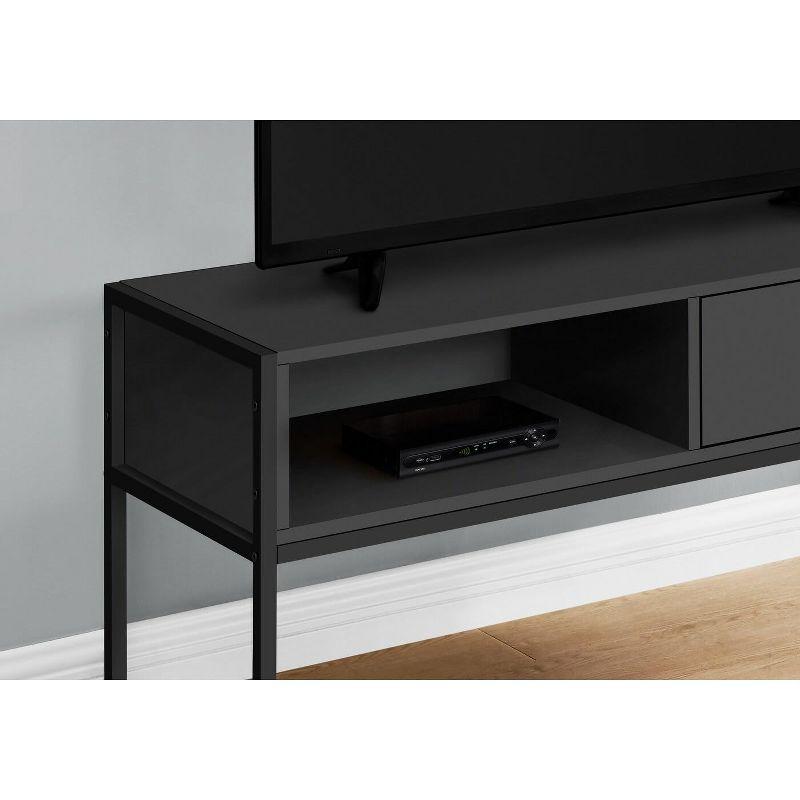 Monarch Specialties Tv Stand 48 Inch Console Media Entertainment Center Storage Drawer Living Room Bedroom Laminate Metal Black Contemporary Modern