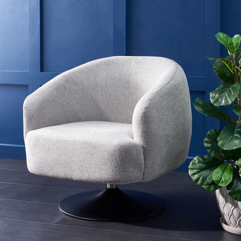 Ezro Upholstered Accent Chair - ACH5105 - Light Grey - Safavieh
