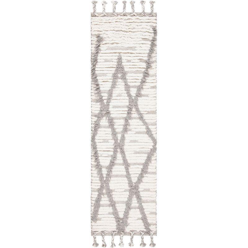 Kenya KNY954 Hand Woven Runner Rug - Ivory/Gray - 2'3"x8' - Safavieh.