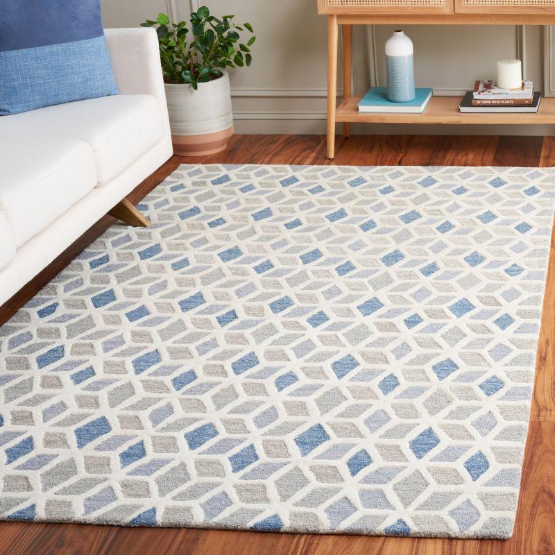 Safavieh Ebony Hand Tufted 80% Wool And 20% Cotton Geometric Rug