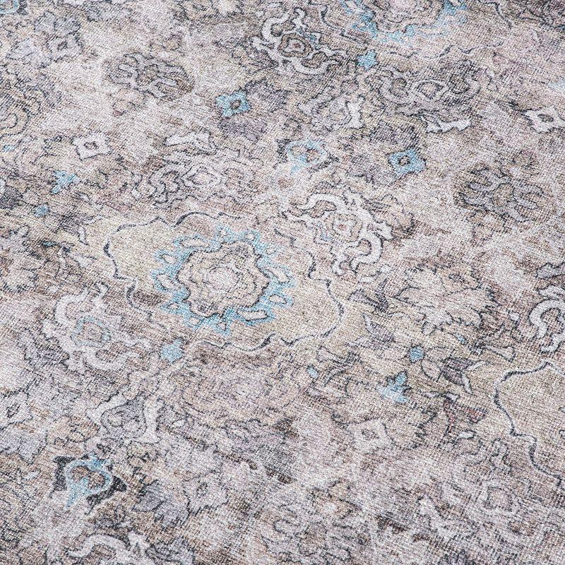 World Rug Gallery Transitional Distressed Vintage Machine Washable Indoor Area Rug- OLIVE 2'x3'