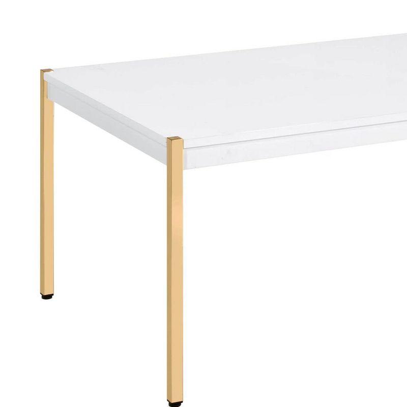 Acme Furniture Otrac Coffee Table White/Gold Finish