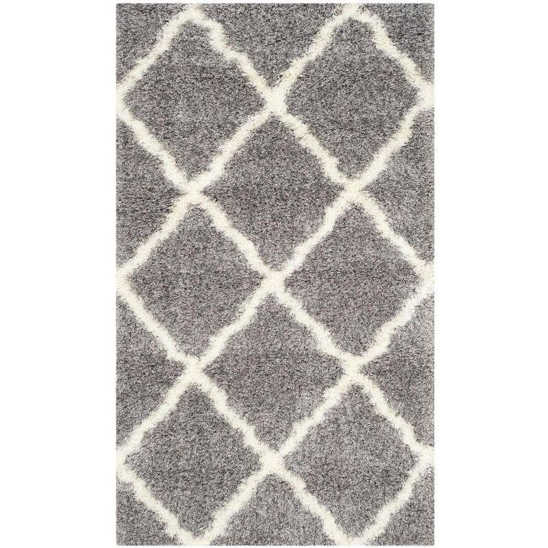 Montreal Shag SGM866 Power Loomed Indoor Accent Rug - Grey/Ivory - 3'x5' - Safavieh.