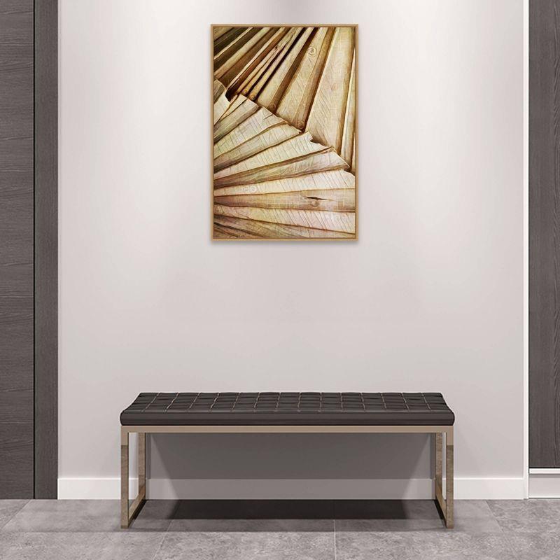 23" x 33" Natural Dried Palms II by Ashley Aldridge Framed Canvas Wall Art Print - Amanti Art: Modern Style, Polystyrene Frame