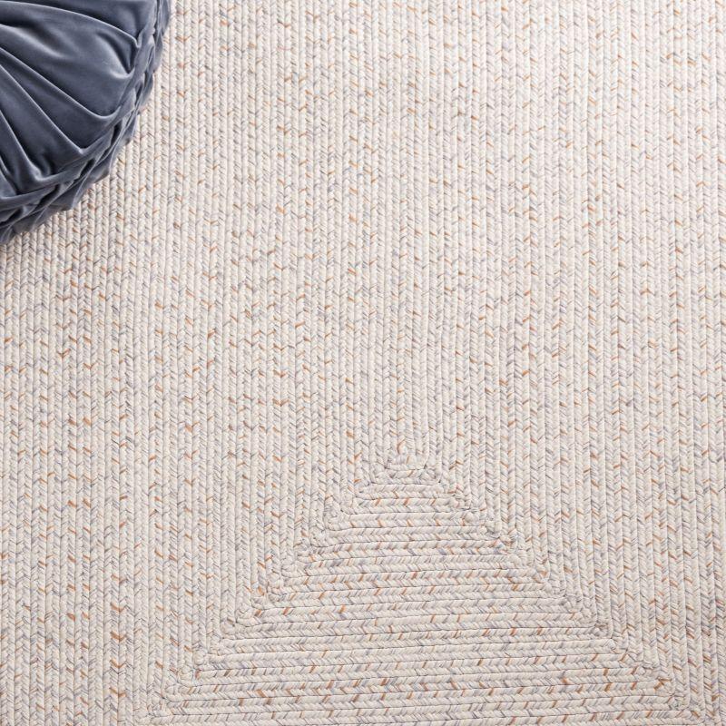 Braided BRA201 Hand Woven Indoor Machine Washable Area Rug - Ivory/Light Grey - 8'x10' - Safavieh