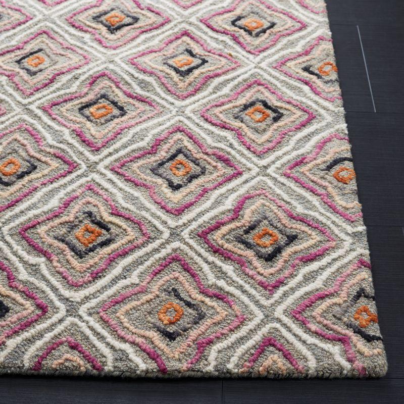 Trace TRC512 Hand Tufted Area Rug - Plum/Grey - 4'x6' - Safavieh.