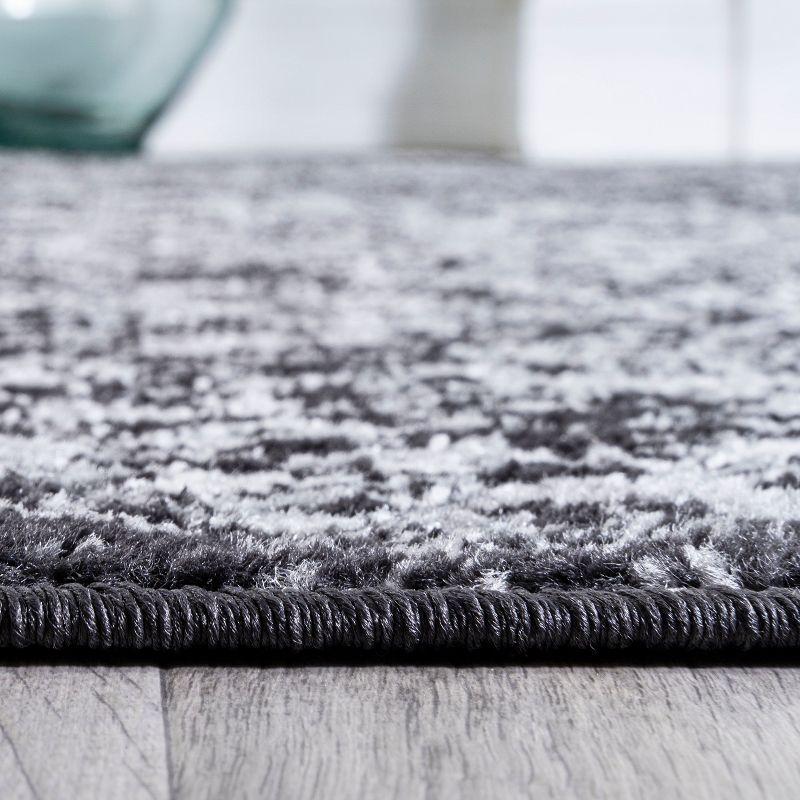 5' x 8' Modern Persian Boho Vintage Trellis Area Rug, Black/Ivory - JONATHAN Y