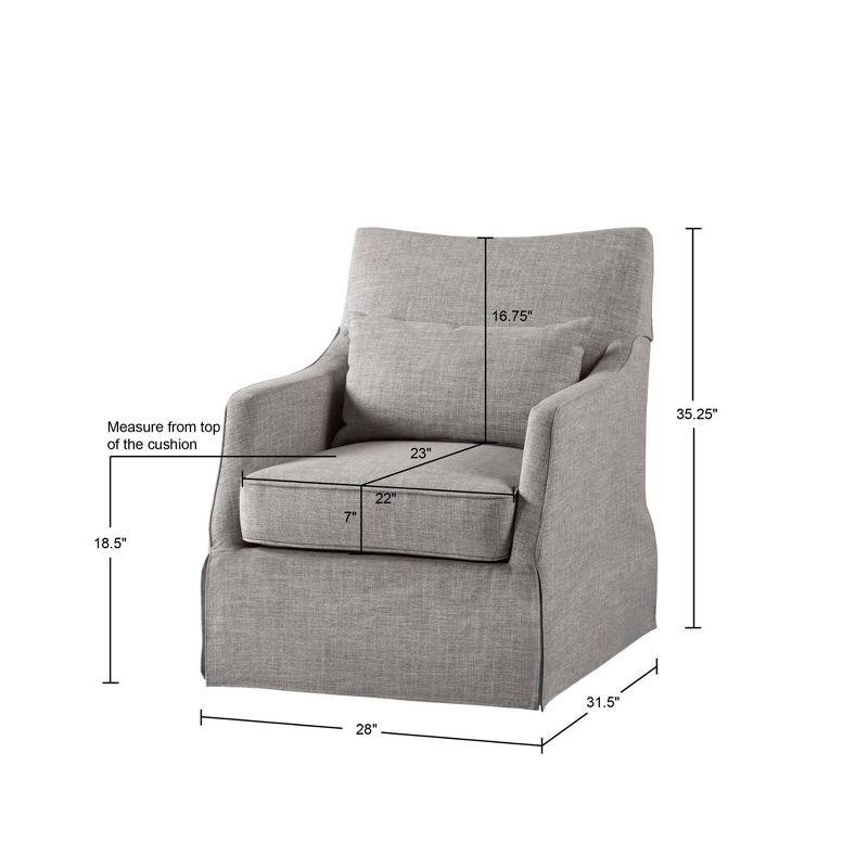 Martha Stewart London 360°Swivel Armchair with Lumbar Pillow