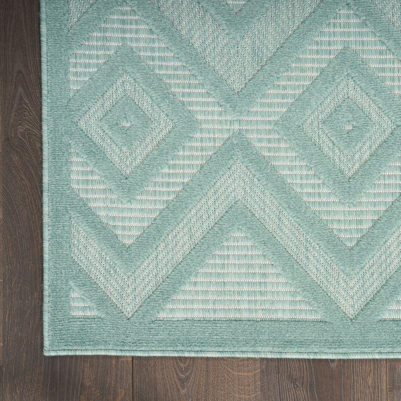 Nourison Versatile Solid Diamond Indoor Outdoor Flatweave Area Rug