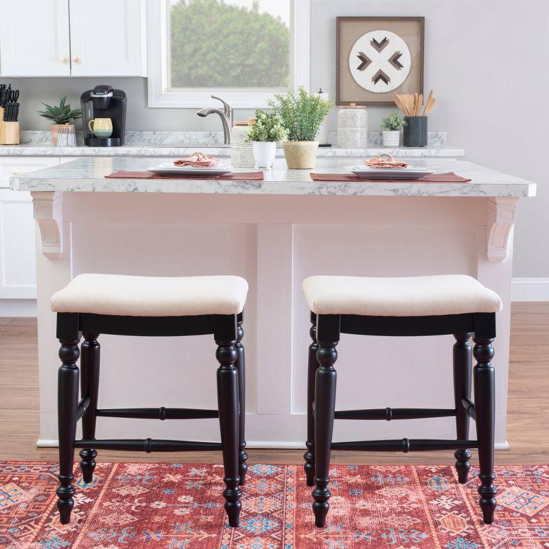 Marino Backless Counter Height Barstool Wood - LInon